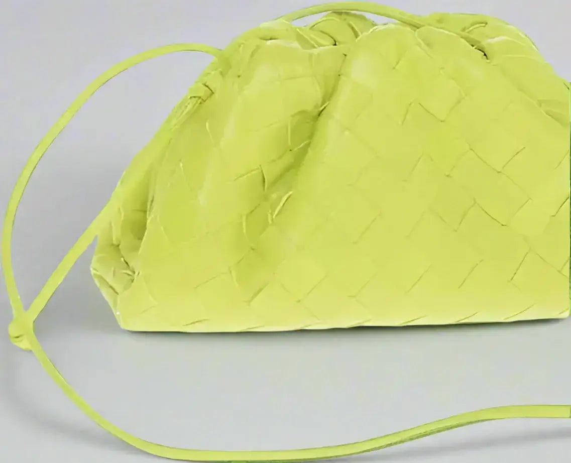 Bottega Veneta lime green woven leather shoulder bag for stylish accessories