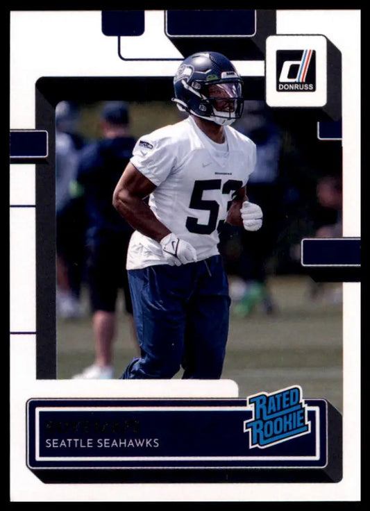 Football trading card featuring Boye Mafe Rookie 2022 Donruss Seattle Seahawks