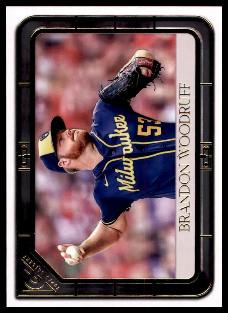 Brandon Woodruff baseball card from Topps Gallery 2021 Milwaukee Brewers collection