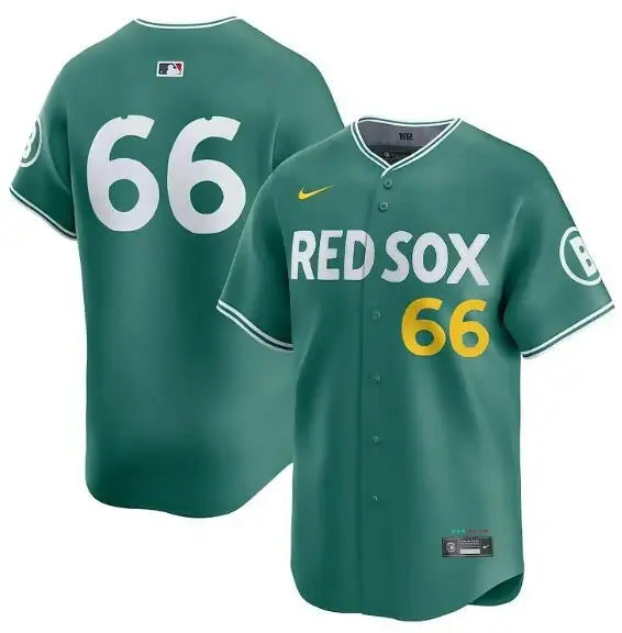 Green Boston Red Sox Brayan Bello City Connect limited player jersey displayed on product page
