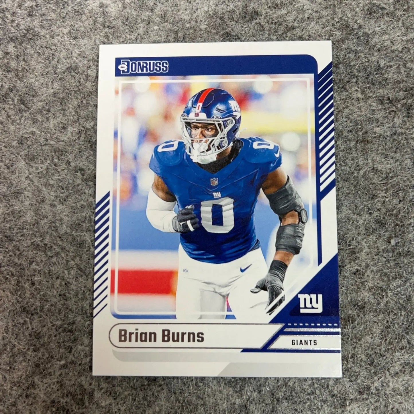 Donruss Football Trading Card of Brian Burns in New York Giants uniform 2024 NFL set