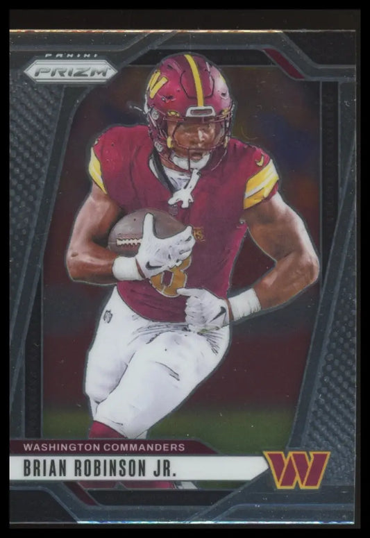 Panini Prizm football trading card of Brian Robinson Jr. Washington Commanders 2024