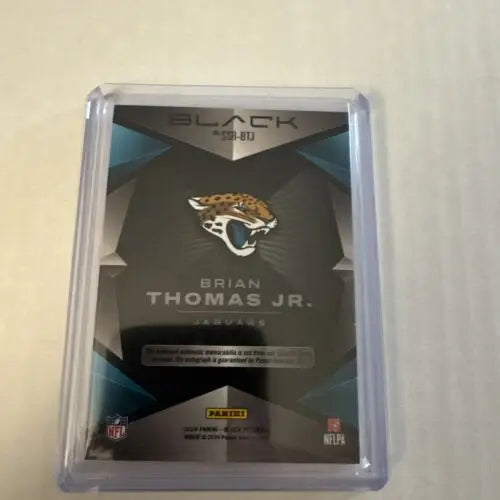 Brian Thomas Jr. football card from 2024 Panini Black Jumbo RPA Rookie Patch Autograph