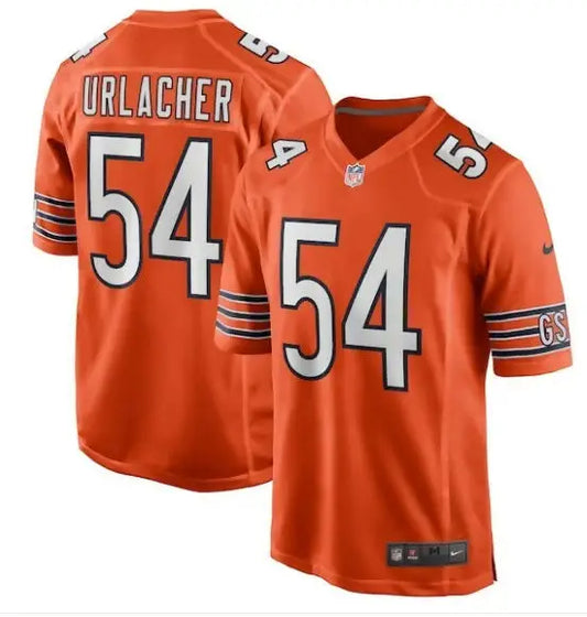 Orange Brian Urlacher Chicago Bears Nike retired player jersey with number 54