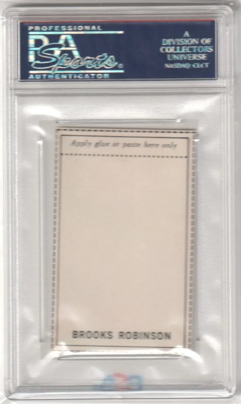 Encapsulated Brooks Robinson baseball card from 1969 MLB Photostamps PSA 9 Mint featuring Orioles, ideal for Columbia Hobby eBay listings