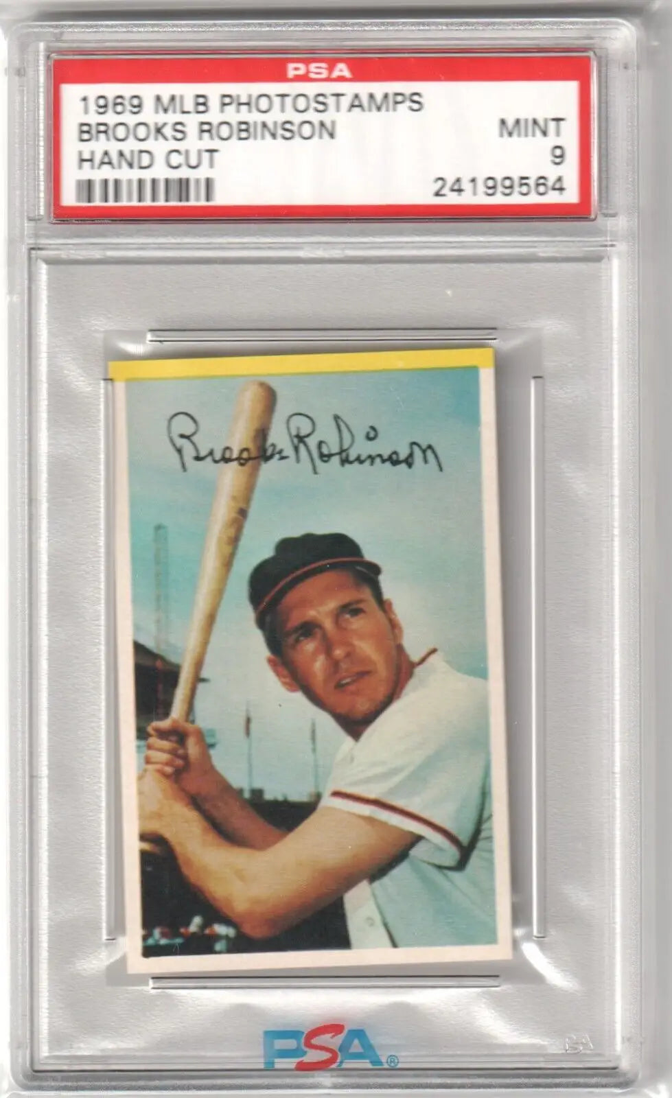 Graded Brooks Robinson 1969 MLB baseball card PSA 9 Mint featured in Columbia Hobby eBay listing