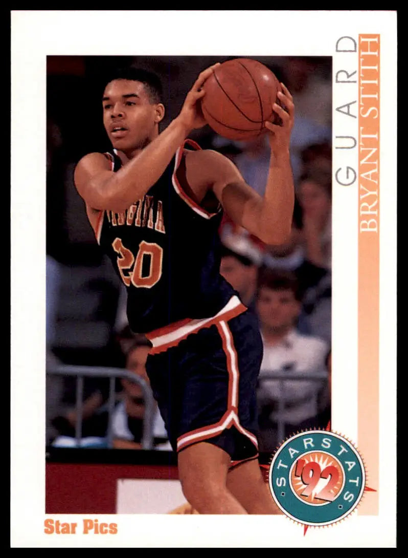 Basketball trading card featuring Bryant Stith from Star Pics 1992 Virginia Cavaliers
