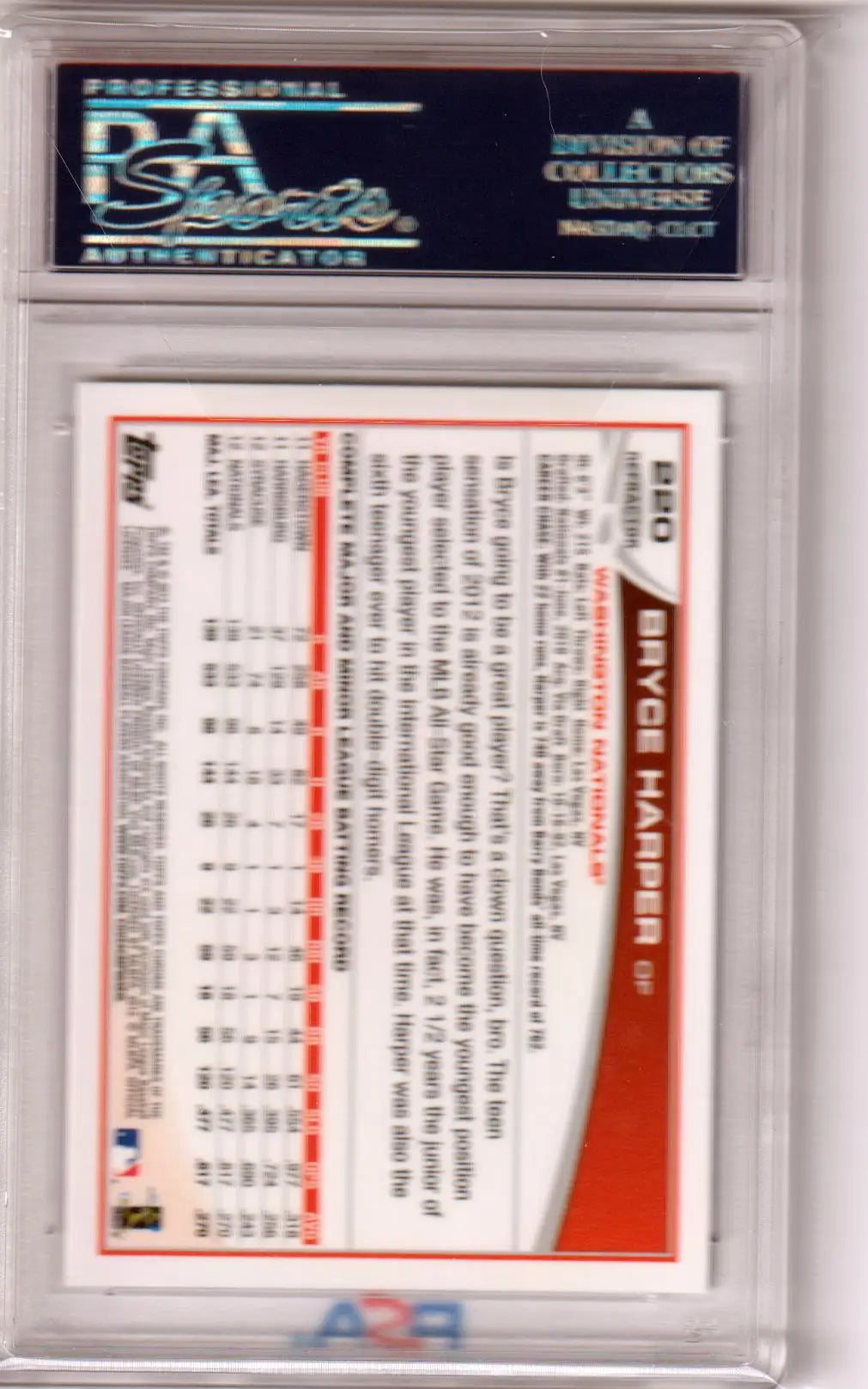 Graded Bryce Harper 2013 Topps Chrome Refractor PSA 10 Rookie Card