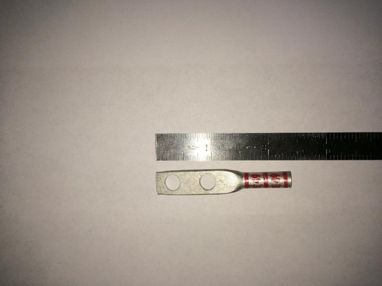 Burndy 600 - 35000 V 3 AWG 8 AWG Weld 2 hole Connector Compression Terminal