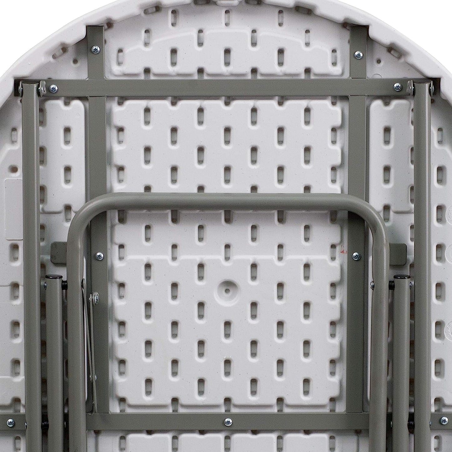 Granite White Plastic Folding Table - 2.63 Feet Round-4