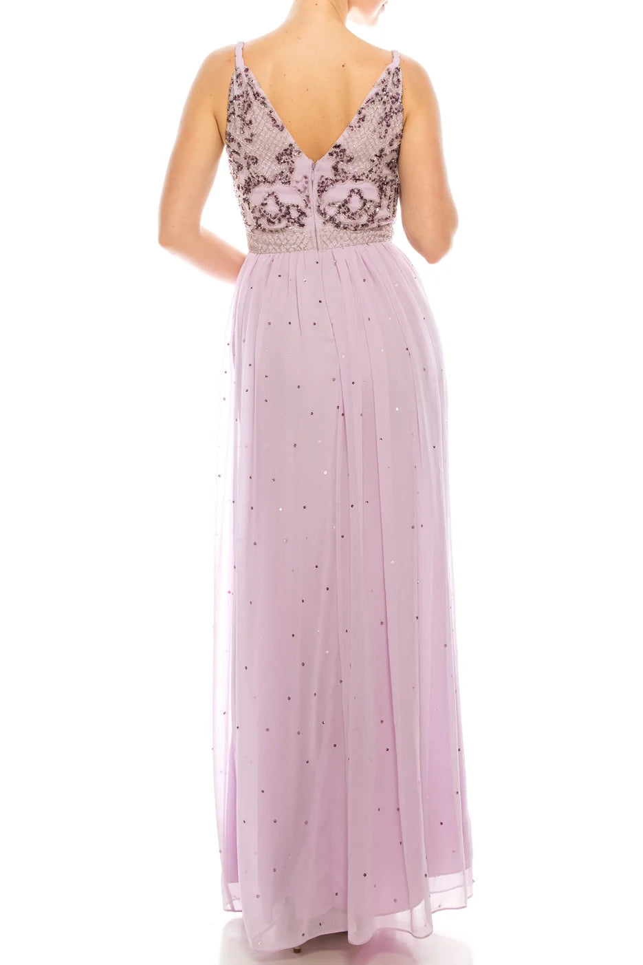 Decode Lilac-Blush Embellished Chiffon Maxi Gown Sizes 0/2/4/6 Available!