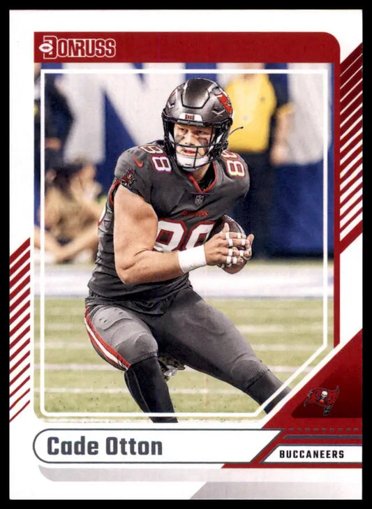 Cade Otton football card from 2024 Donruss Tampa Bay Buccaneers series
