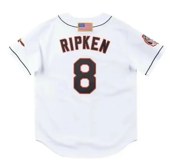 White Cal Ripken Jr Baltimore Orioles Cooperstown Collection 2001 Authentic Player Jersey with RIPKEN and number 8