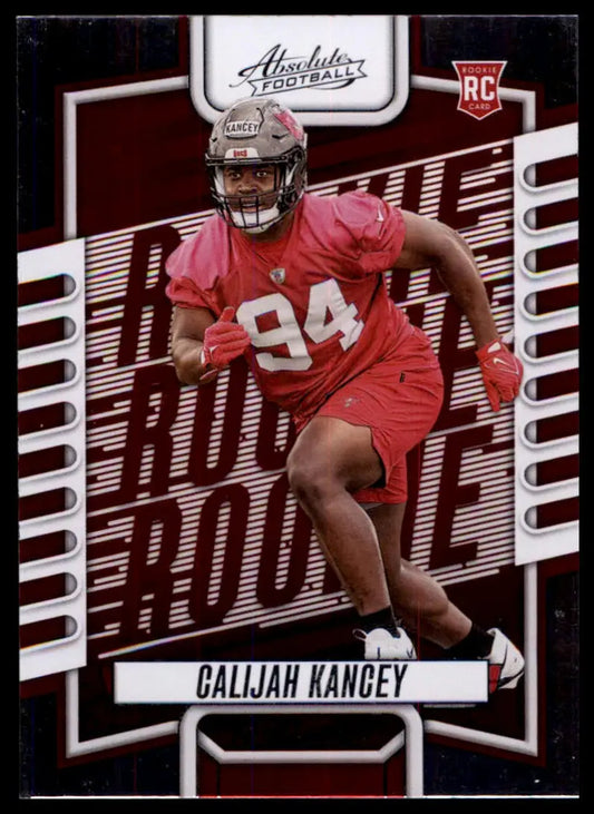 Calijah Kancey rookie football card from Panini Absolute 2023 Tampa Bay Buccaneers