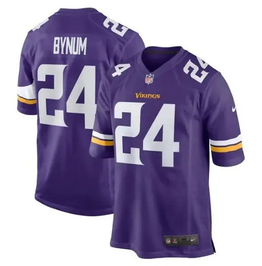 Purple Minnesota Vikings Camryn Bynum #24 Nike Game Jersey with white and gold accents
