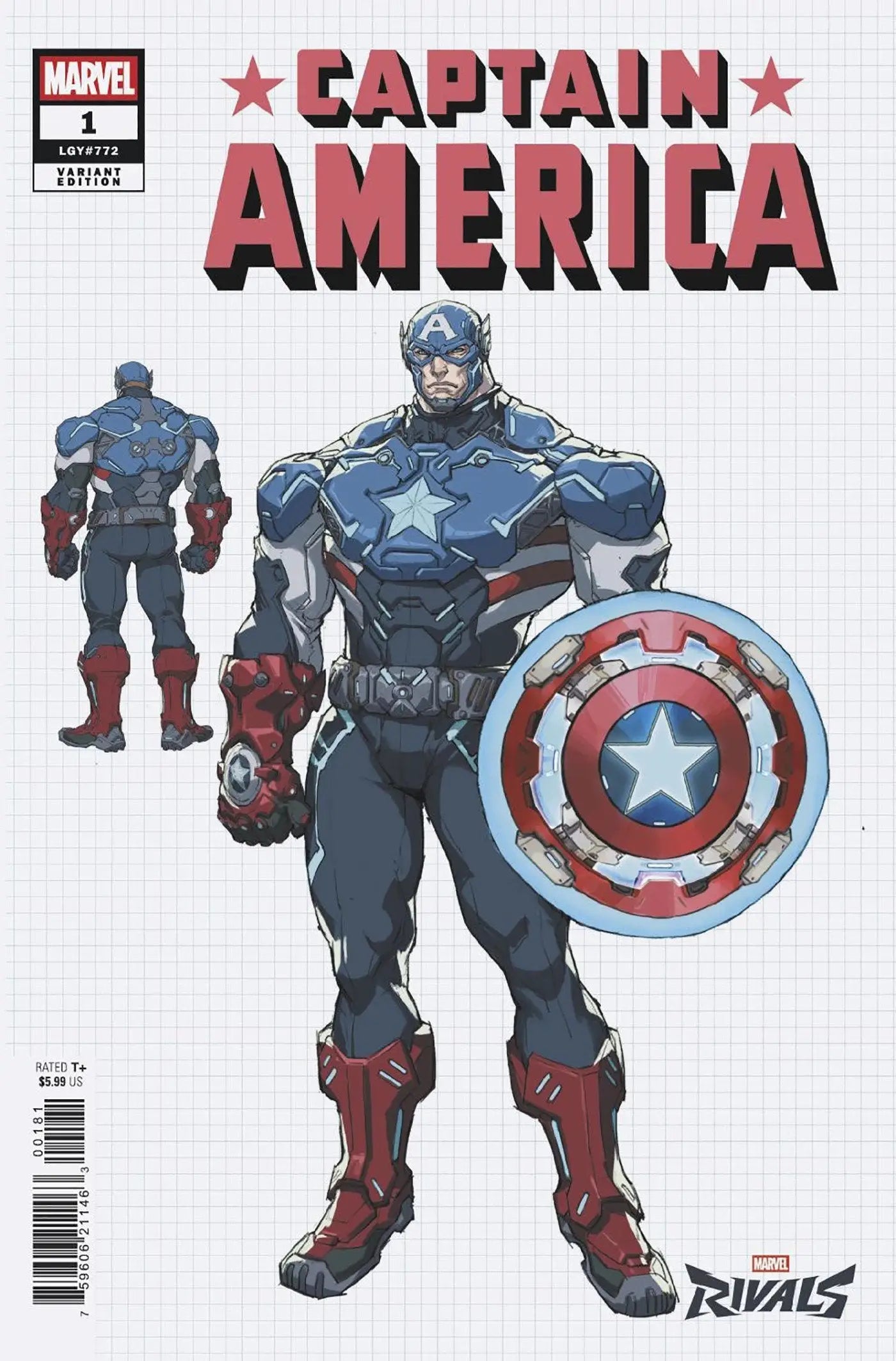 Captain America comic book cover from NetEase Games Marvel Rivals Variant