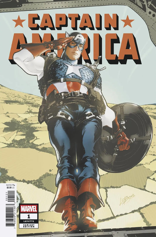 Captain America comic book featuring Pablo Villalobos variant artwork