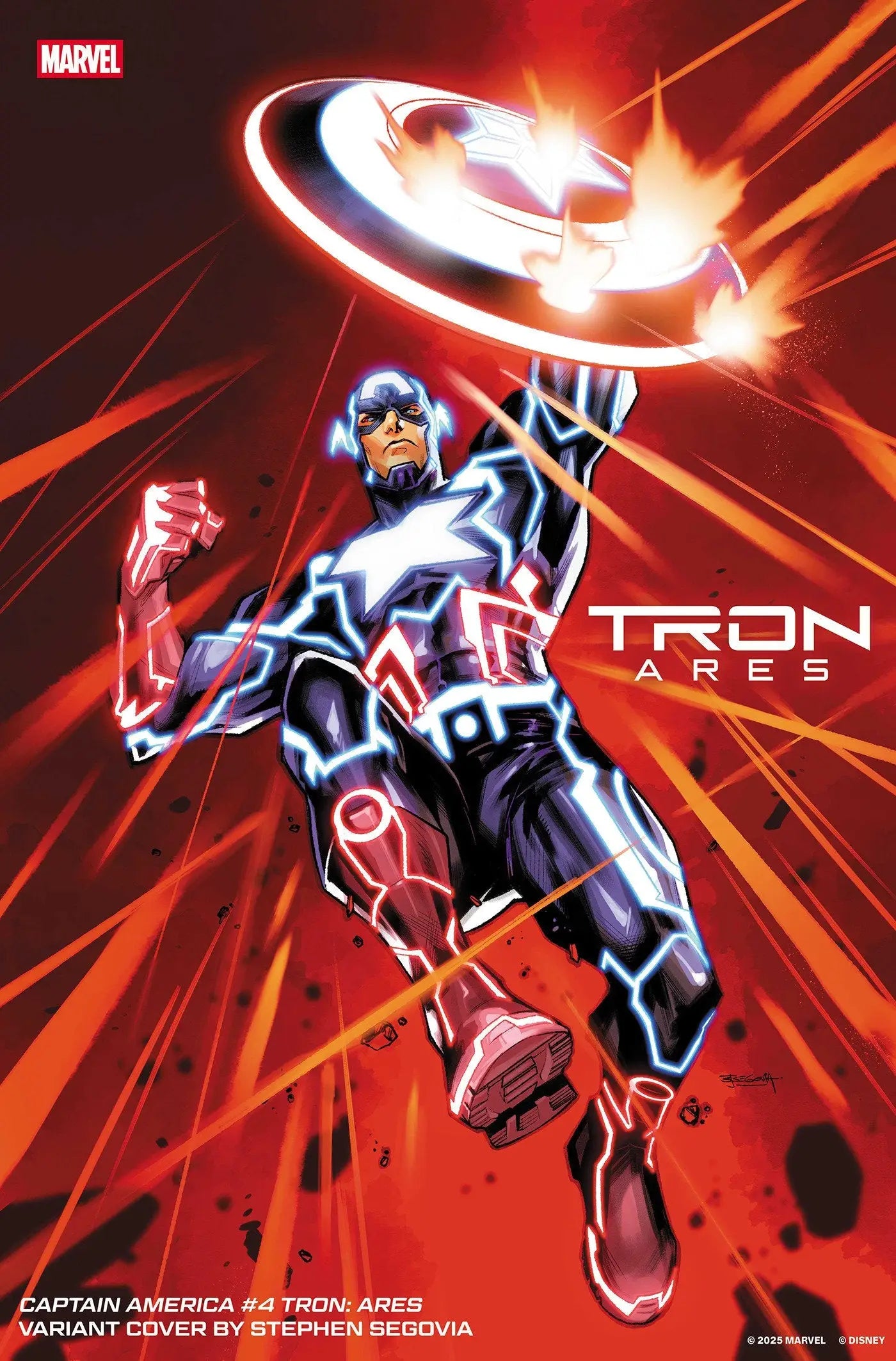 Captain America #4 Stephen Segovia Tron: Ares Variant - Comic Book