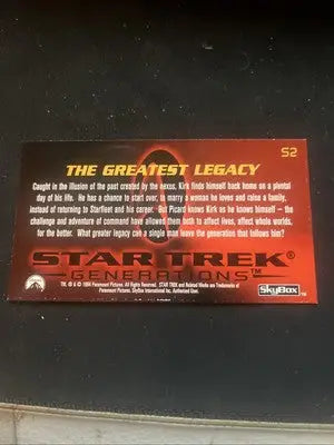 Star Trek Generations trading card from Skybox 1994, item number 46, brand new
