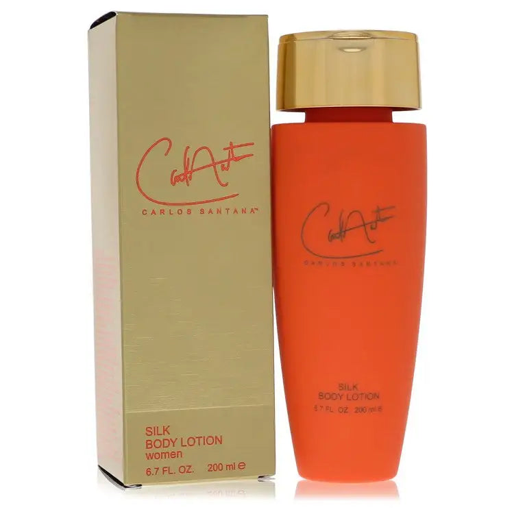 Carlos Santana Silk Body Lotion for women in a 6.7 oz bottle, luxurious fragrance