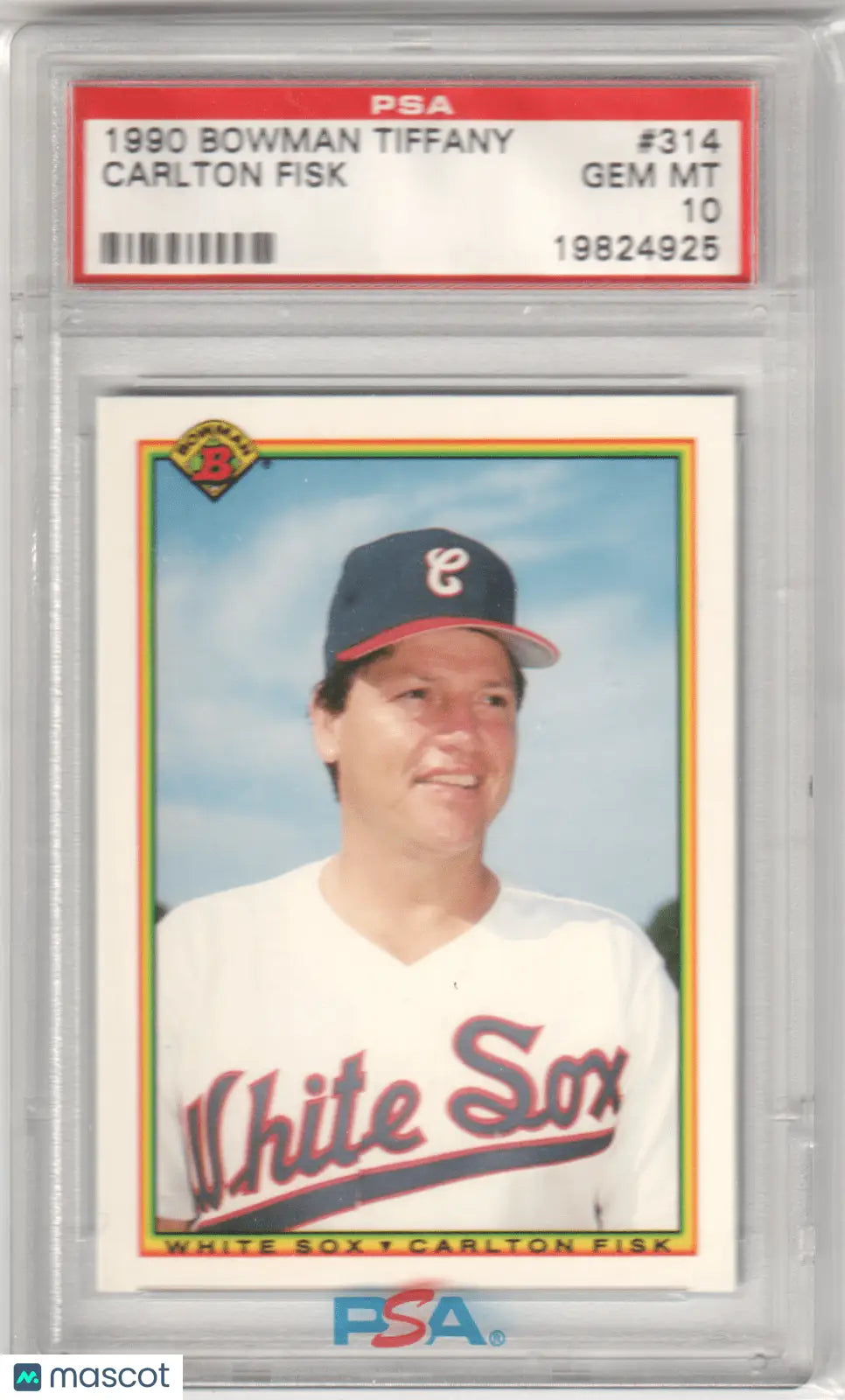 Graded Carlton Fisk 1990 Bowman Tiffany baseball card PSA 10 GEM MINT from Columbia Hobby