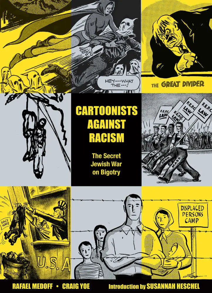 Book cover about cartoonists against racism in Cartoonists Against Racism The Secret Jewish War on Bigotry
