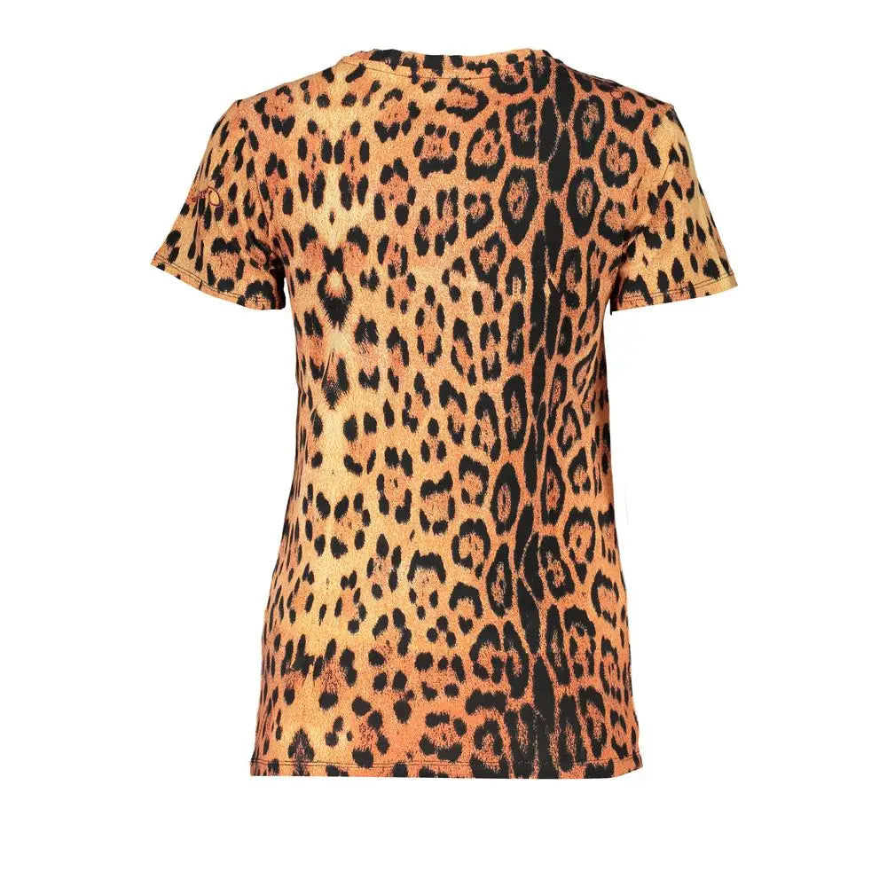 Cavalli Class Orange Cotton Women T-Shirt - T-Shirt