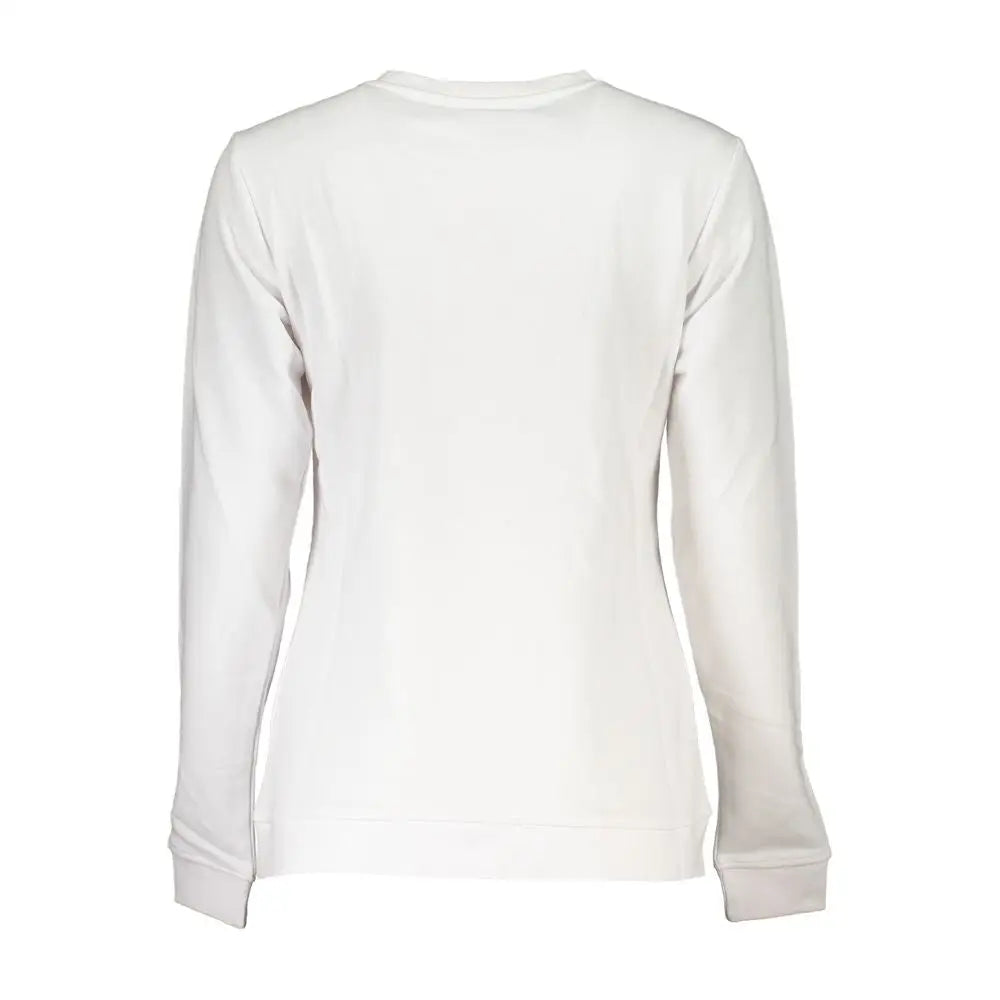 Cavalli Class White Cotton Sweater - XXL