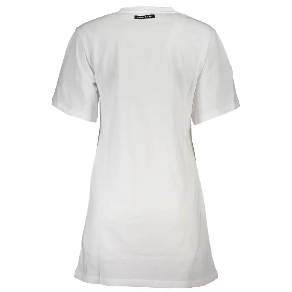 Cavalli Class White Cotton Women T-Shirt - T-Shirt
