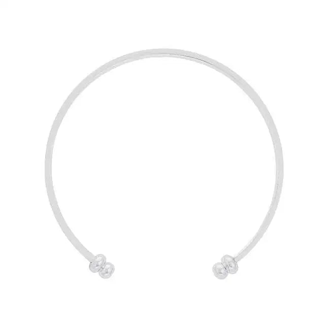 Channel-Set Aqua Cubic Zirconia Cuff - Bracelets