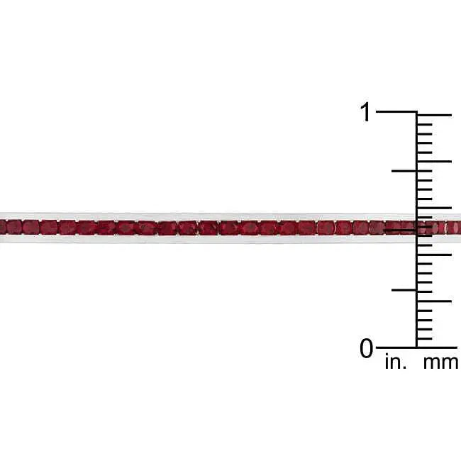 Channel-Set Garnet Cubic Zirconia Cuff - Bracelets