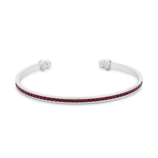 Channel-Set Garnet Cubic Zirconia Cuff - Bracelets