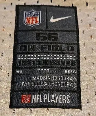 NFL jersey tag on Chicago Bears Dent #95 Used jersey with missing numbers and discoloration