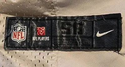 Chicago Bears jersey tag showcasing NFL memorabilia and team branding