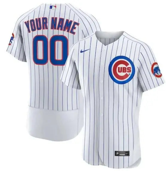 Chicago Cubs Nike home authentic custom baseball jersey in white
