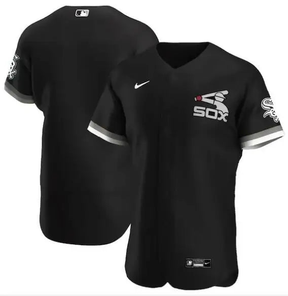Black Chicago White Sox Nike Alternate Authentic Team Jersey displayed for sale