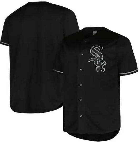 Black Chicago White Sox Nike Home Blank Replica Jersey displayed in product listing