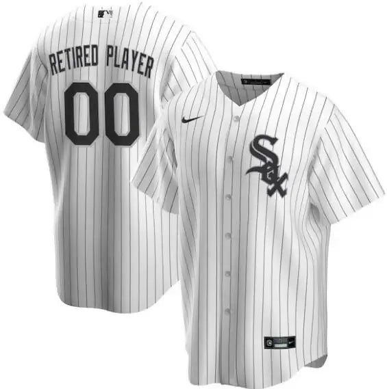White pinstriped Chicago White Sox Nike Home Pick-A-Player Retired Roster Replica Jersey