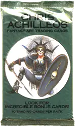 Chris Achilleos Series 1 Trading Card Pack featuring a horned fantasy warrior character