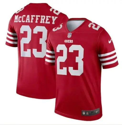 Red Christian McCaffrey San Francisco 49ers Nike Legend Jersey Scarlet football jersey