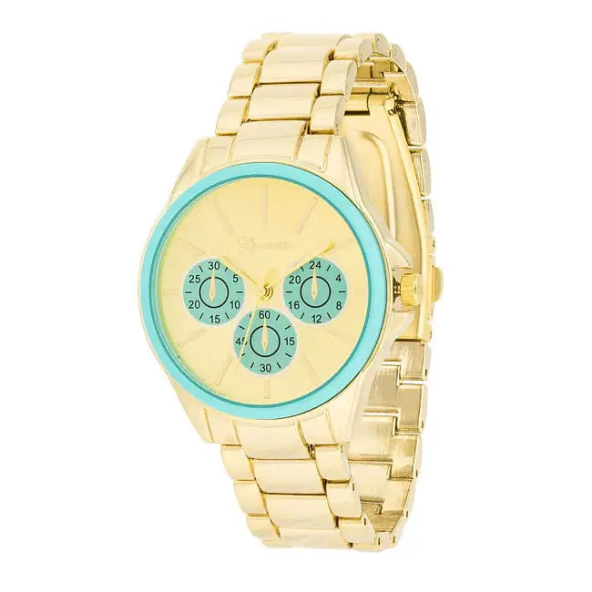 Chrono Gold Metal Watch (2) - Watches
