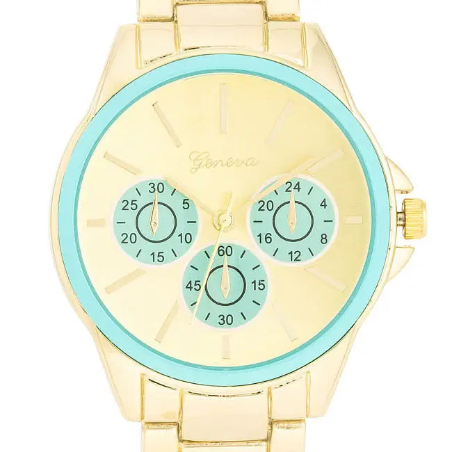 Chrono Gold Metal Watch (2) - Watches