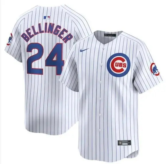 White pinstripe Cody Bellinger Chicago Cubs Nike Home Limited Player Jersey