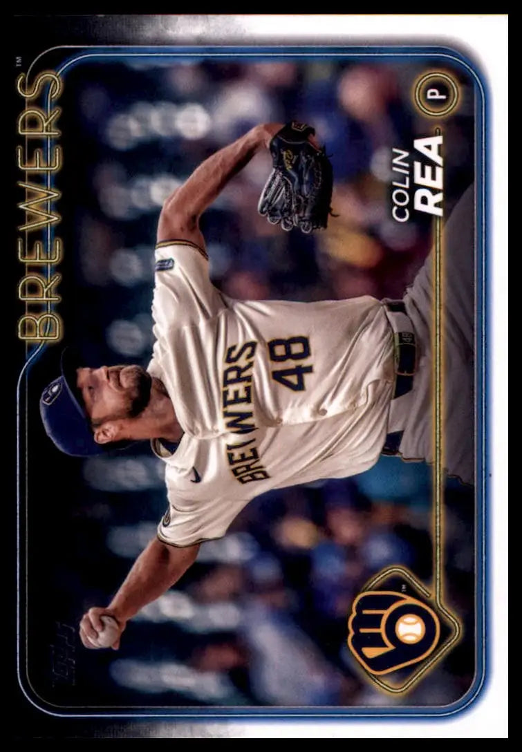 Colin Rea 2024 Topps Update baseball card showcasing Milwaukee Brewers player