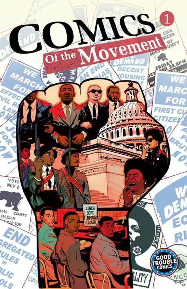 Comic book cover featuring Martin Luther King and Black Panther for Comics Of The Movement