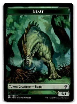 Magic The Gathering Commander Zendikar Rising Beast Saproling Double-sided Token Card