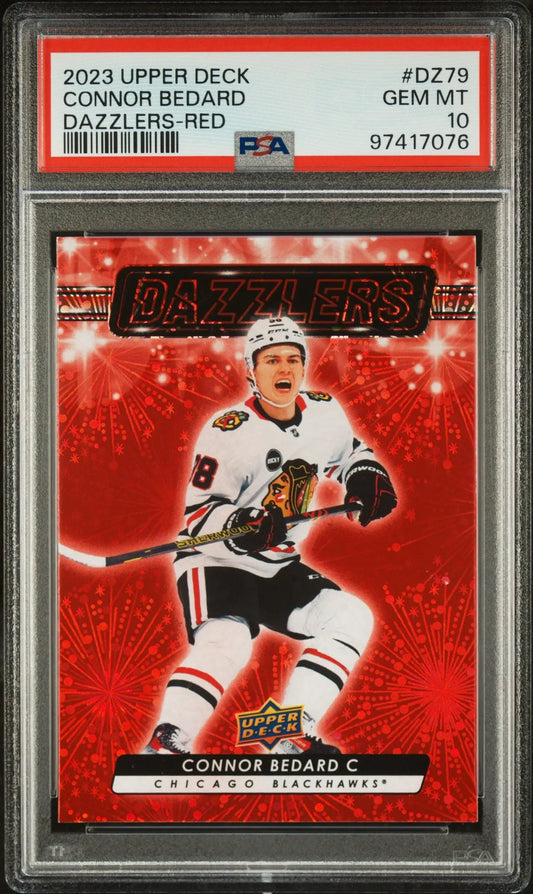 Connor Bedard 2023 Upper Deck Dazzlers Red PSA 10 Gem Mint - Singles