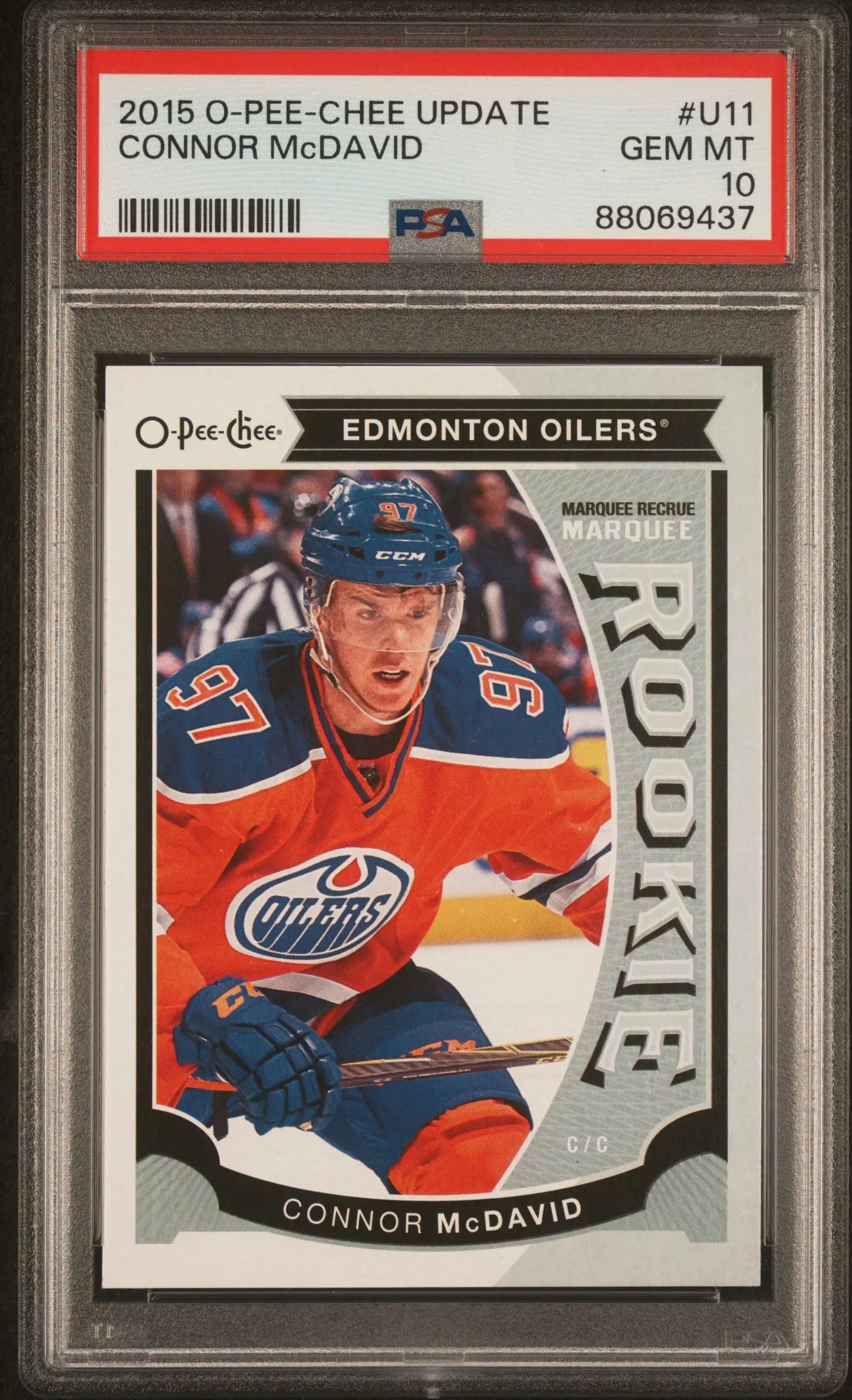 Connor McDavid 2015 O-Pee-Chee Update U11 PSA 10 Gem Mint Hockey Card Edmonton Oilers