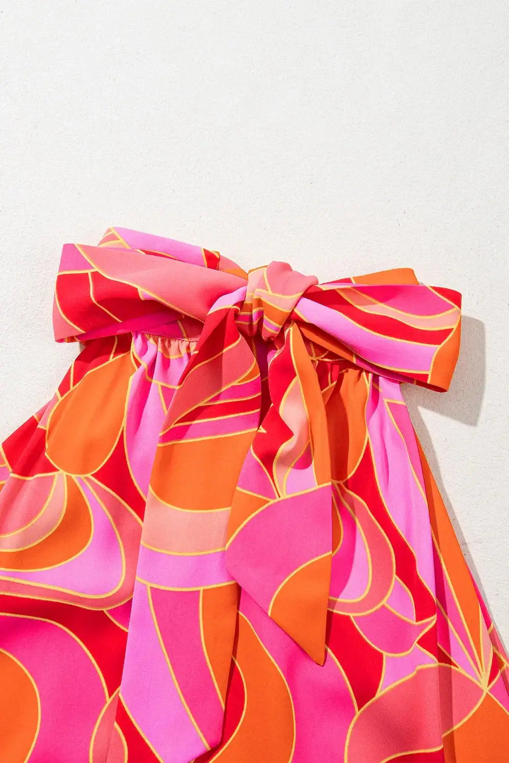 Contrast Grecian Neck Maxi Dress - dress