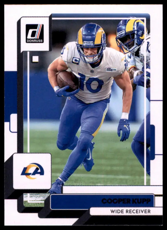 Cooper Kupp football card from 2022 Donruss series featuring Los Angeles Rams player